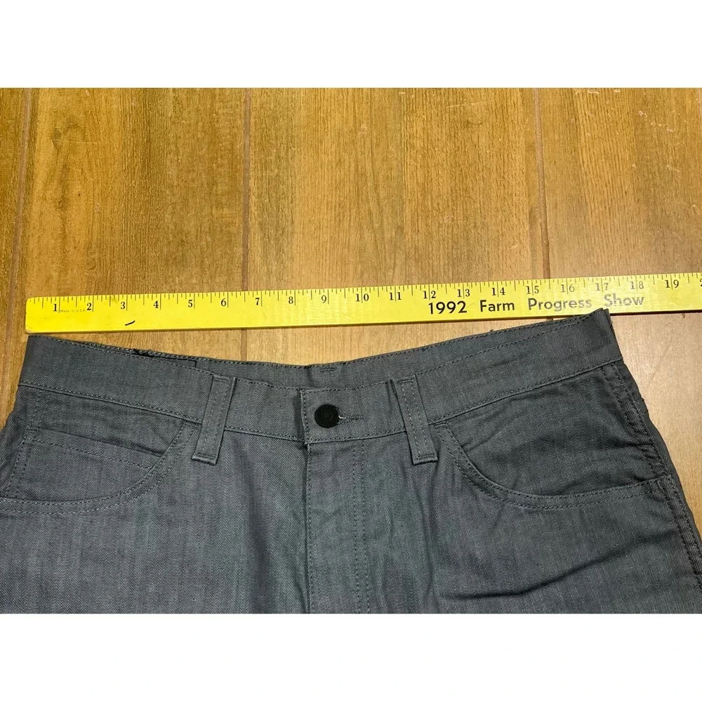 Levis 569 Loose Straight Shorts Mens 33 Grey Denim Relaxed Fit Casual Summer